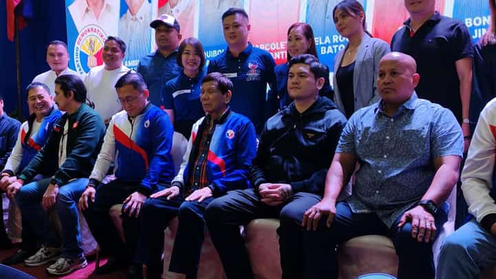Former president and PDP Laban Chairperson Rodrigo Roa Duterte, along with Davao City Mayor Baste Duterte, endorsed PDP Laban's senatorial candidates.