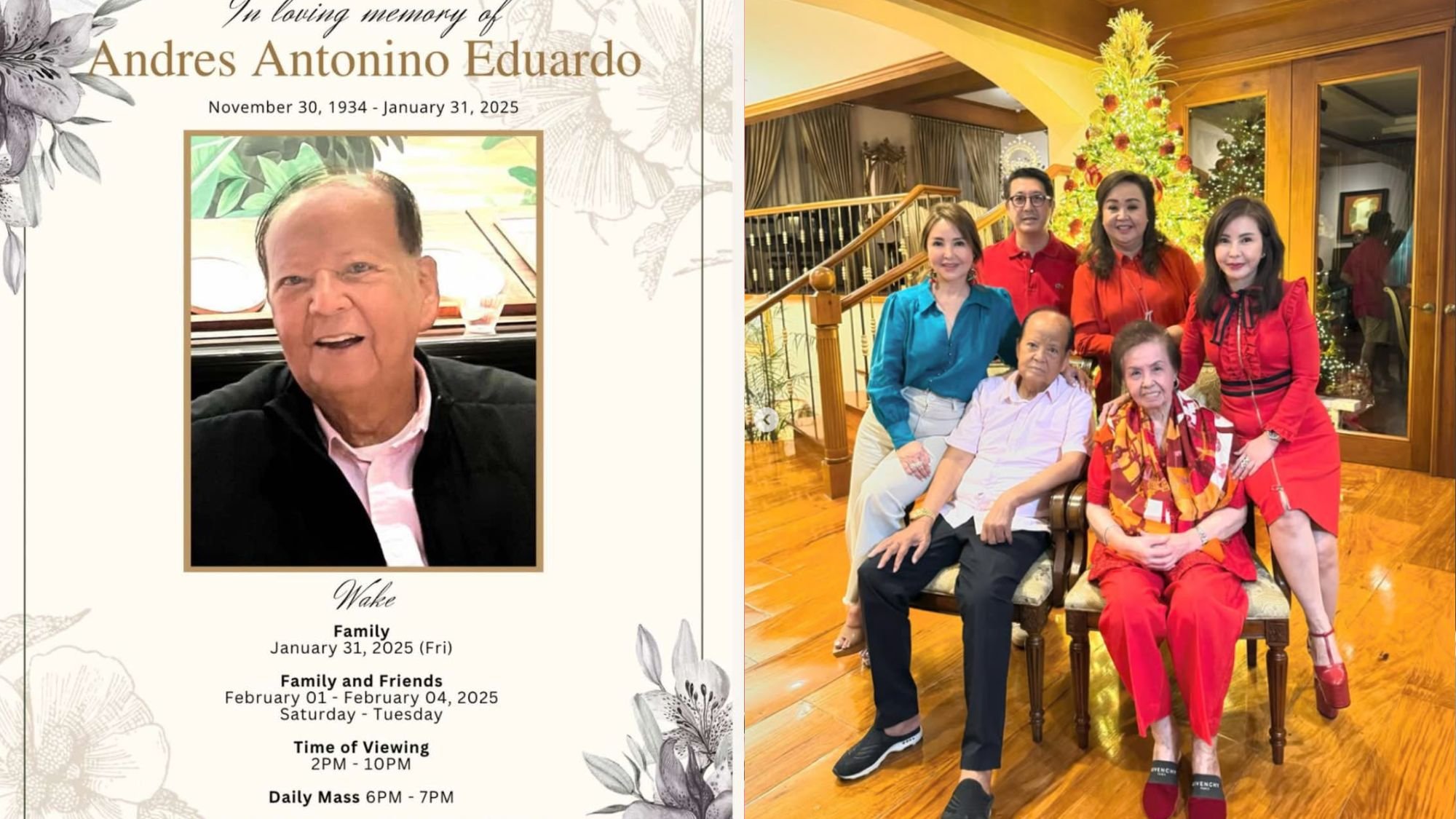 Andres Antonio Eduardo, father of Alice, Small, and Melba, passes away at 90