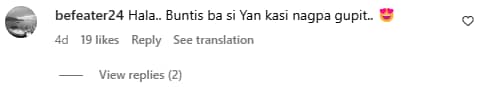 Screengrab from Marian Rivera's comment section on Instagram