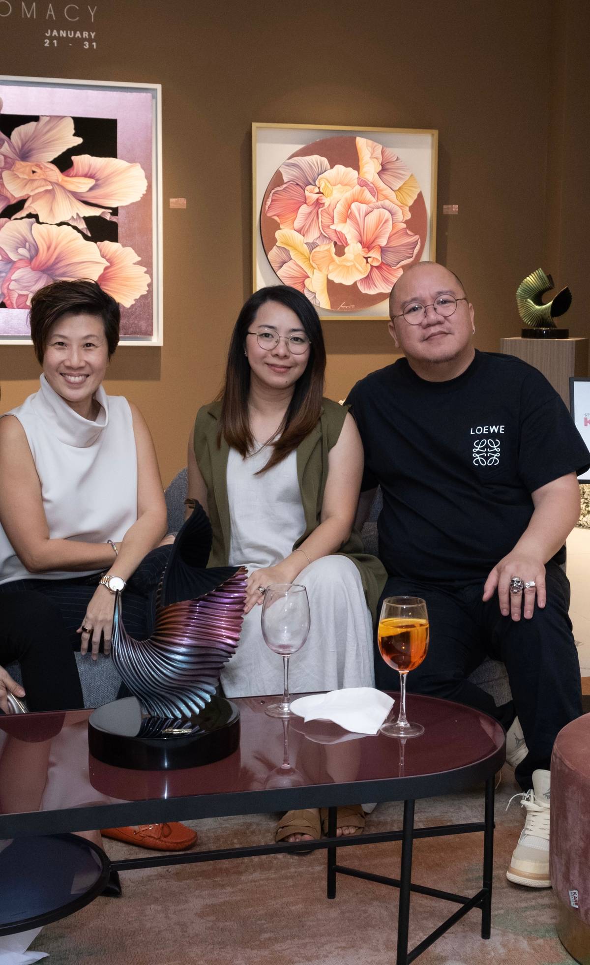 Meneline Wong, Astrid Castillo Almario and Jepoy Almario.