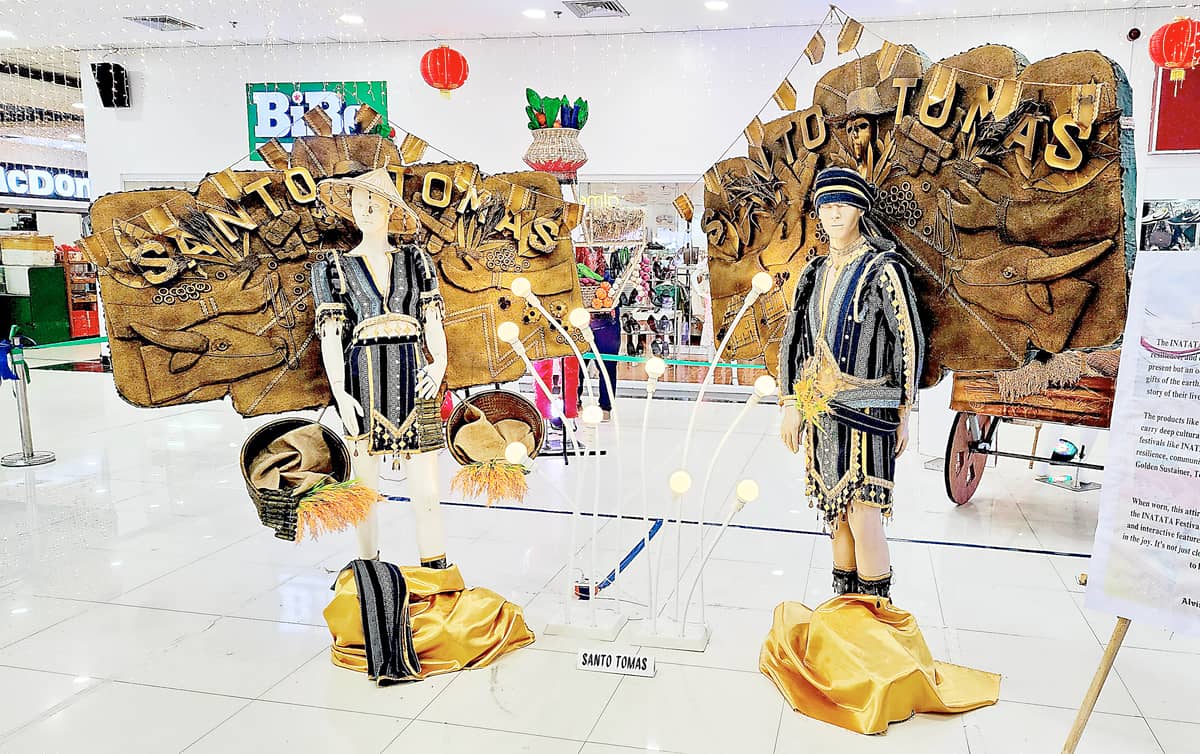 The festival king and queen costumes of Santo Tomas.