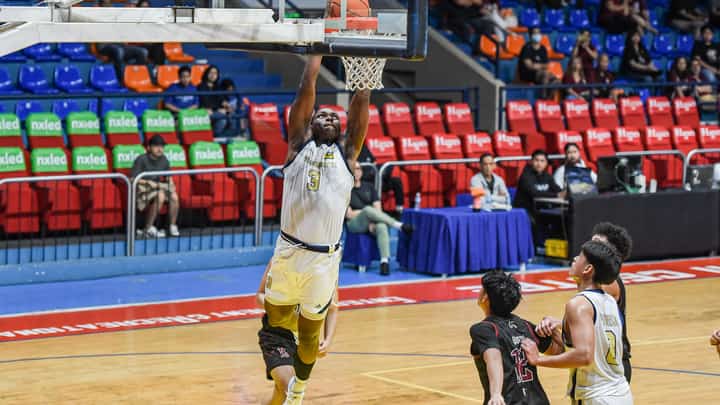 COLLINS Akowe serves as a pillar of strength, towing National University Nazareth School to a 90-34 demolition of University of the Philippines Integrated School for its fifth straight win in the UAAP Season 87 high school boys’ basketball tournament on Sunday.