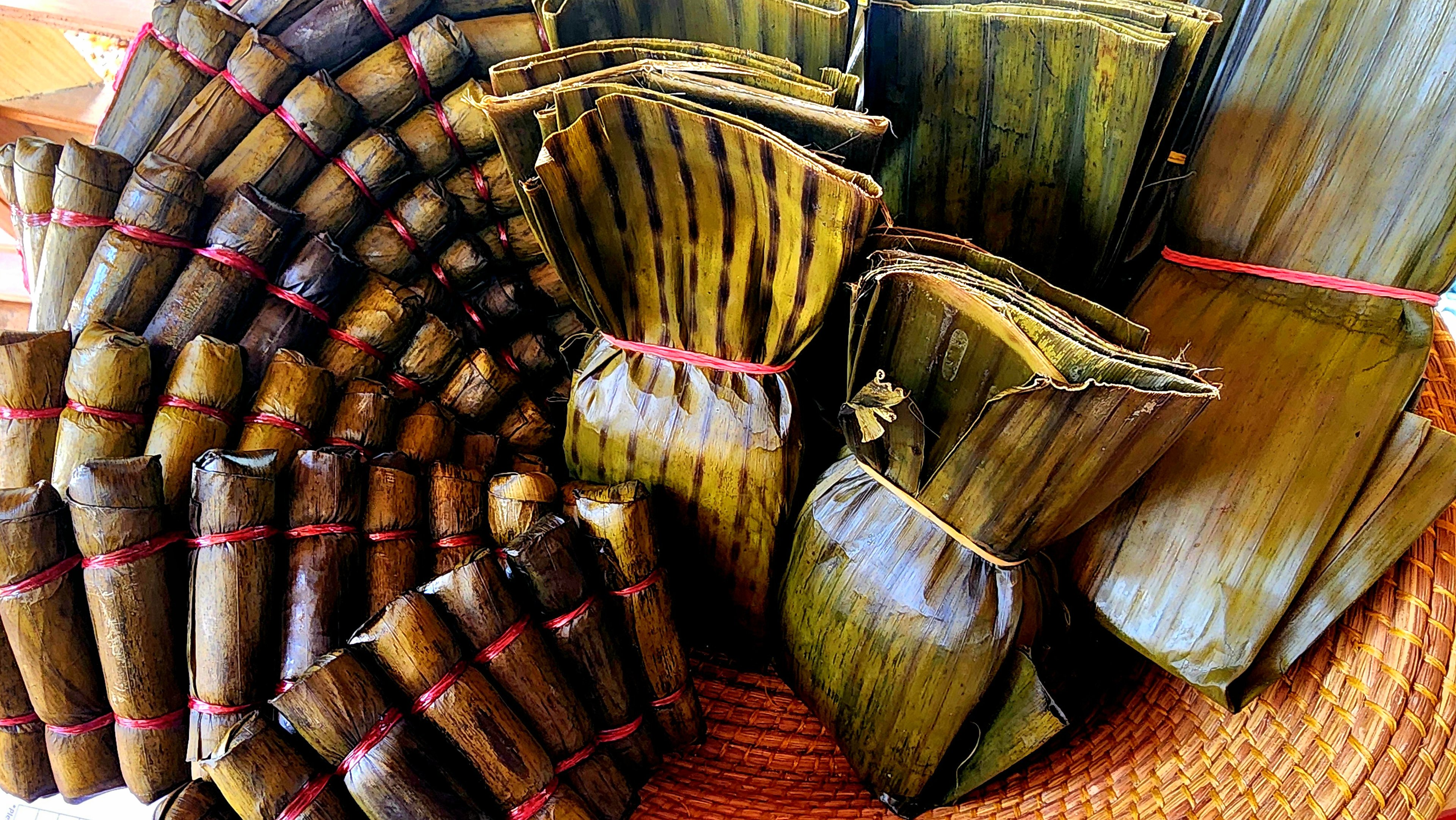 Local kakanins, inatata and binallay, offered in the Ilagan City booth.