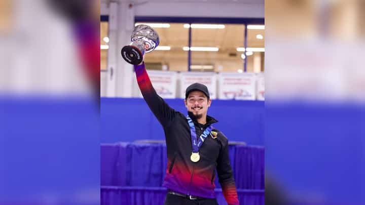 Marc Pfister joins Kathleen Dubberstein in giving the Philippines its first win in the mixed curling event of the 9th Asian Winter Games in Harbin, China on Tuesday.