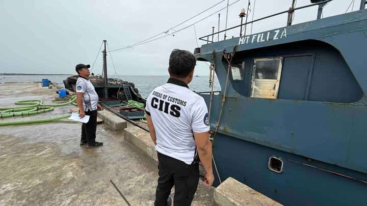 The seized motor tanker M/T Feliza loaded with an estimated 200,000 liters of unmarked diesel, was being investigated by personnel of Customs Intelligence and Investigation Service-Manila International Container Port in San Juan, Batangas on Tuesday.
