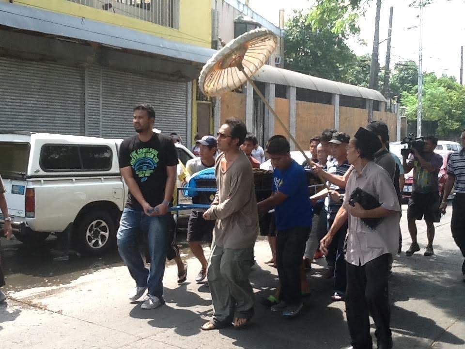 The funeral of Sultan Jamalul Kiram III at the Blue Mosque in Taguig City on 20 October 2013, before being airlifted to Sulu for burial in the Sultanate's ancestral graveyard in Maimbung town.