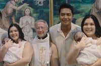 Celebrity couple Ria Atayde and Zanjoe Marudo baptize son Sabino with family and friends