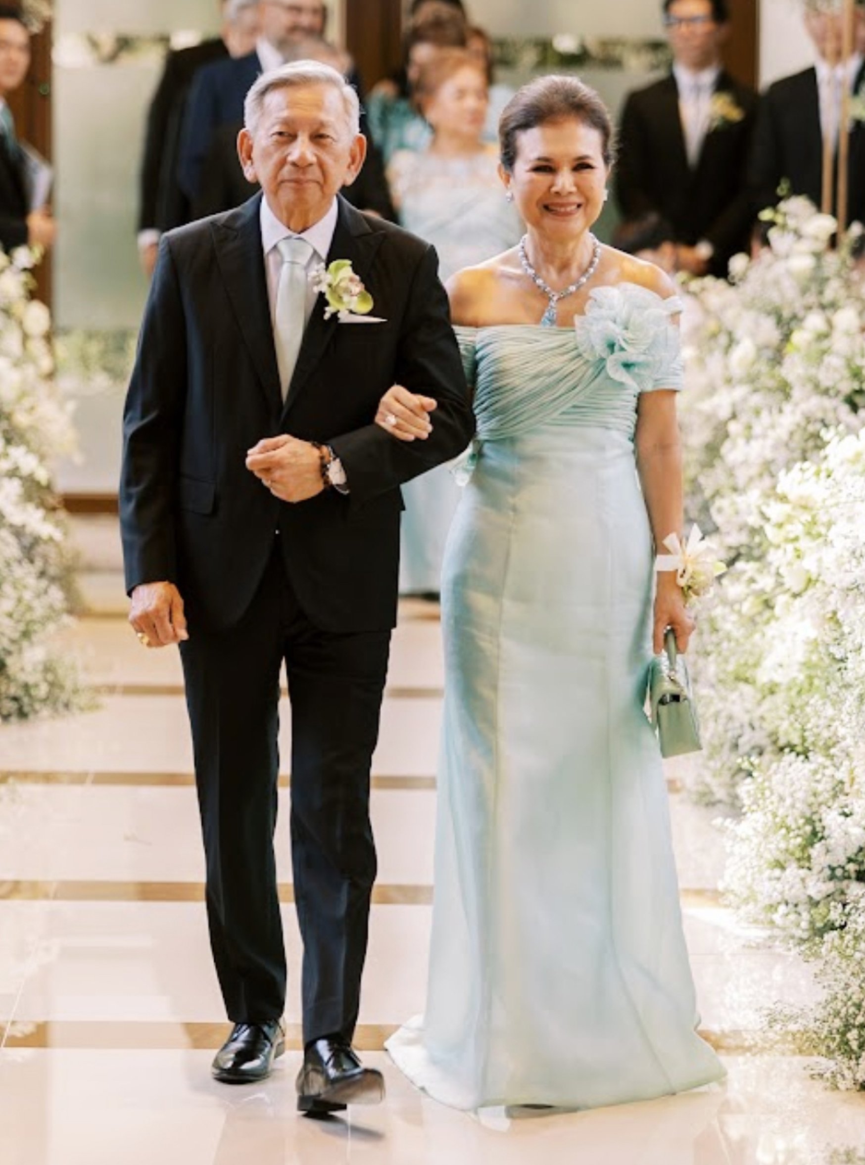 Principal sponsors Mario King and Dame Mariquita Yeung