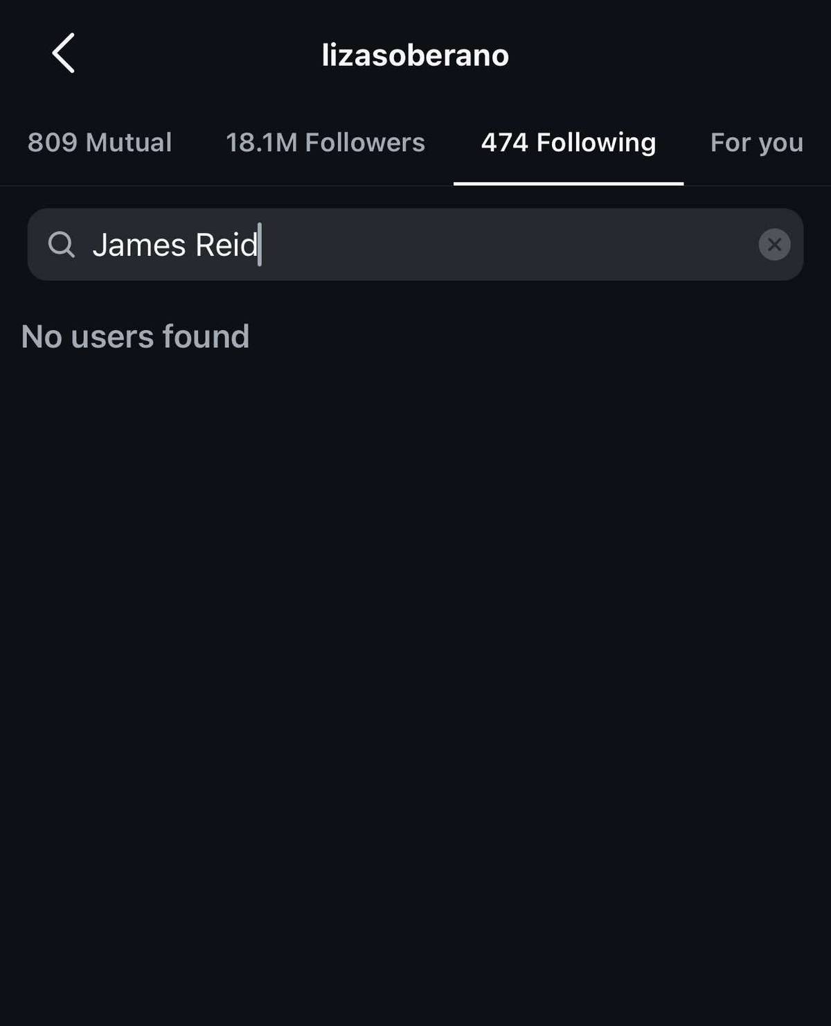 Liza Soberano unfollows James Reid on Instagram.