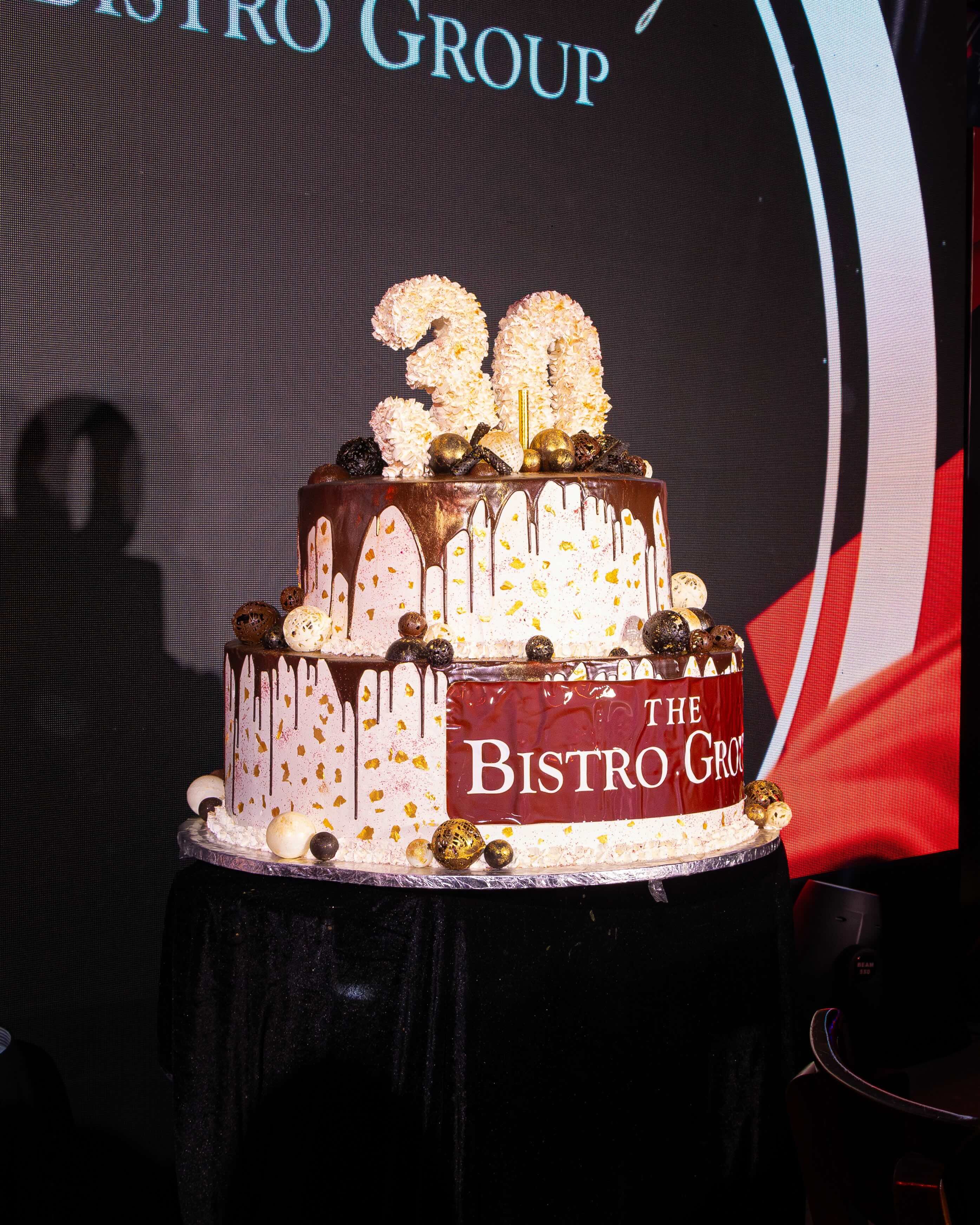 A giant cake to celebrate 30 years.
