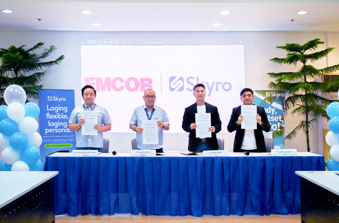 Skyro, EMCOR partner for flexible online loans in Palawan, Visayas, Mindanao