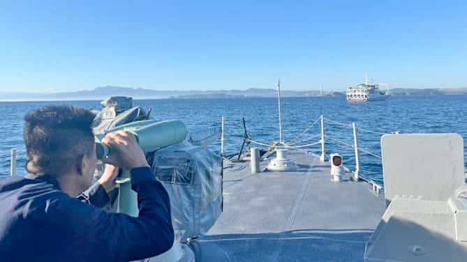 THE Naval Forces Northern Luzon, through Naval Task Force 11, deploys BRP Nestor Reinoso (PC380) to respond to an emergency alert from Udosarang 1, a South Korean passenger vessel, which experienced a mechanical malfunction while navigating the waters of Burgos, Ilocos Norte on Wednesday.