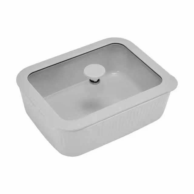 Porcelain container with lid.