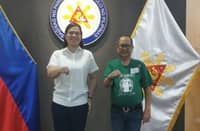 MASADA lead convenor Ben Ranque and Vice President Sara Duterte executed the fist salute during a courtesy call at the OVP office in Mandaluyong City.