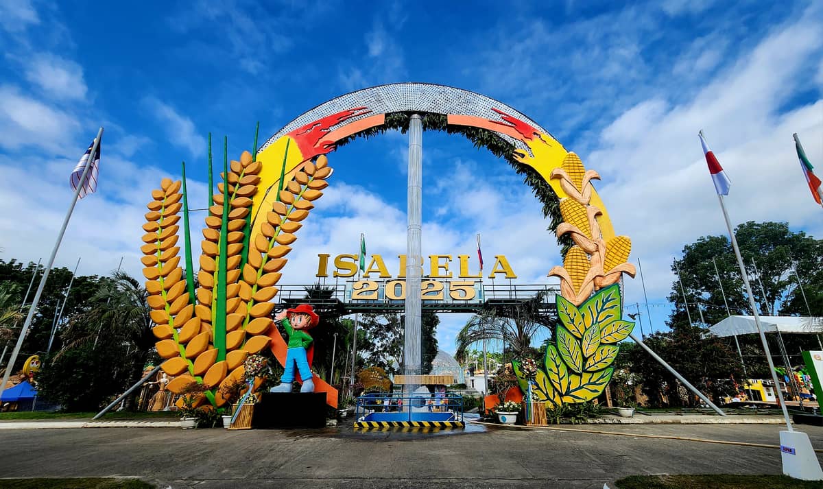 A decorative arch at the main venue of the festival at the Isabela Capitol Complex in Ilagan City.
