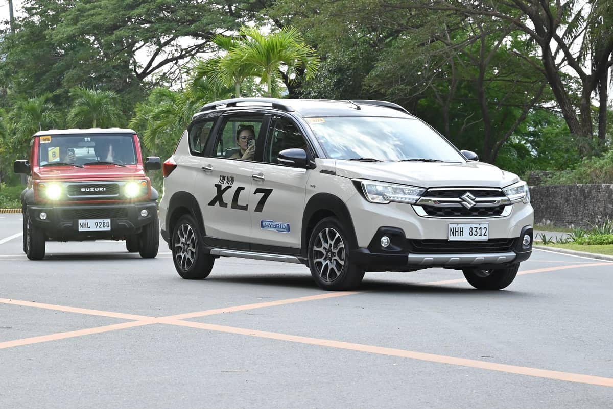 14 Suzuki vehicles driven by media from Suzuki Philippines to Pico de Loro.