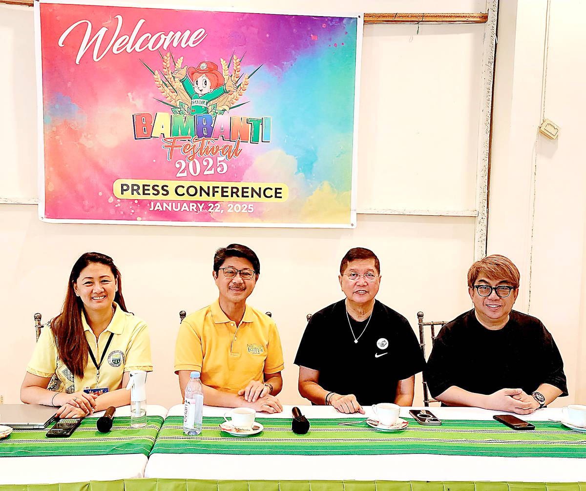 From left: Isabela provincial tourism officer Joanne Dy Maranan, Isabela vice governor Faustino ‘Bojie’ G. Dy III, Bambanti Festival creative director Nilo Agustin and fashion designer Albert Andrada.