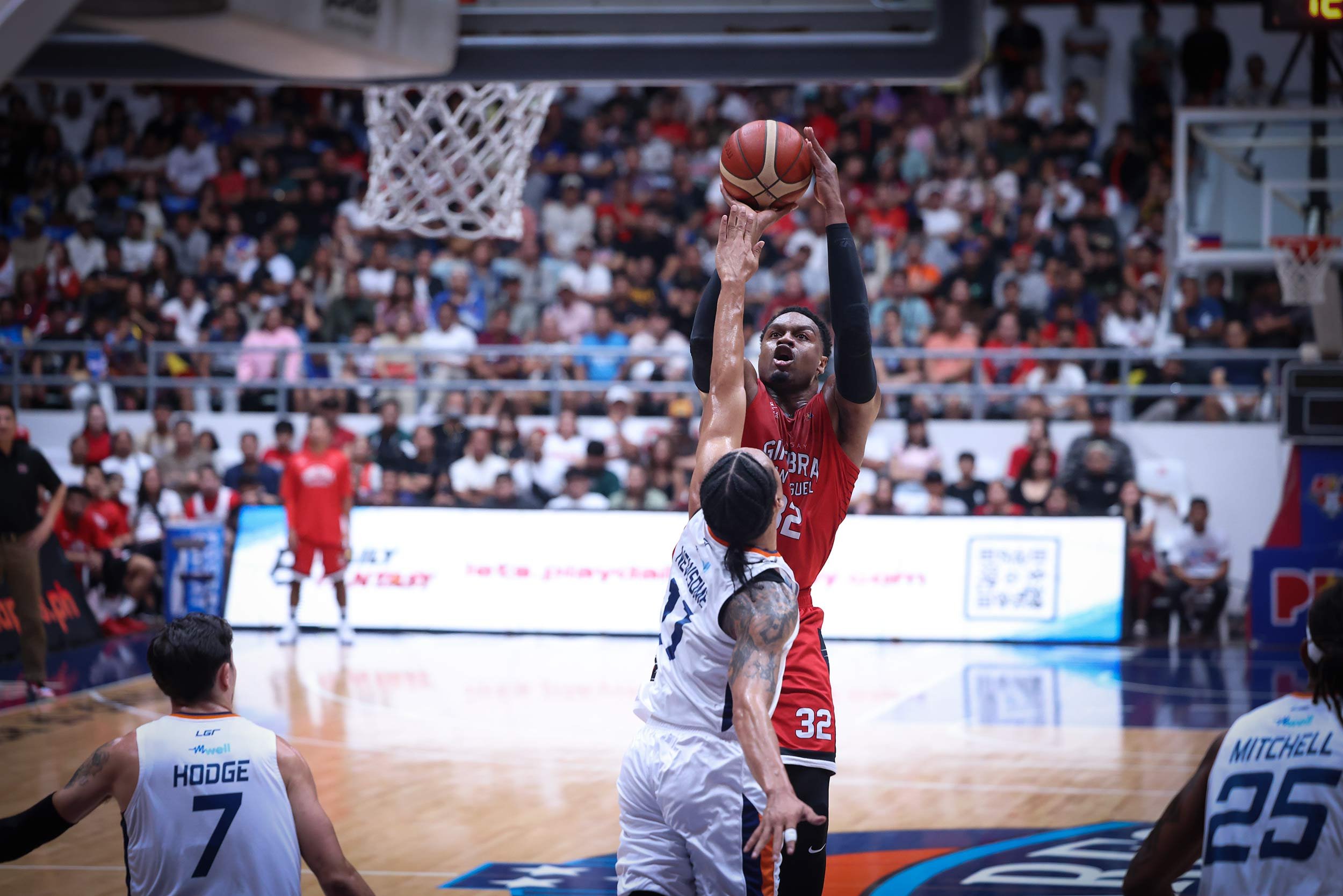 Barangay Ginebra leans on trusted import Justin Brownlee to eliminate Meralco, 94-87, in the PBA Commissioner's Cup quarterfinals rubber match.
