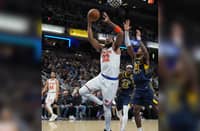 Karl-Anthony Towns essays a masterful 40-point performance to lift the New York Knicks to a 128-115 win over the Indiana Pacers in the NBA regular season.