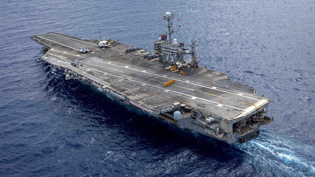 US aircraft carrier collides with merchant ship in Mediterranean