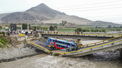 Two dead, dozens injured as bridge collapses, bus crashes into river in Peru