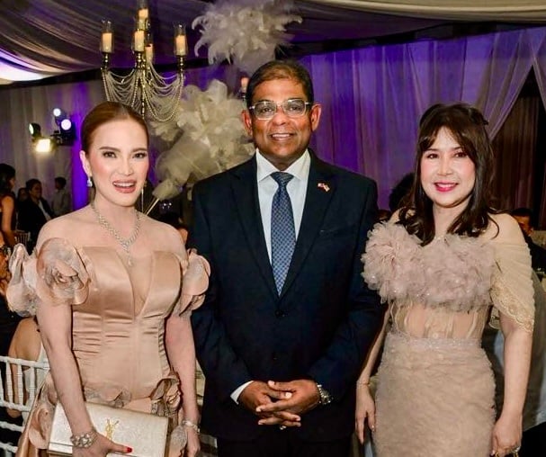 Mags Cue, Ambassador of Malaysia Melvin Malik and Malou Martinez.