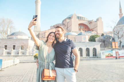 Take a selfie in Istanbul, Turkey.