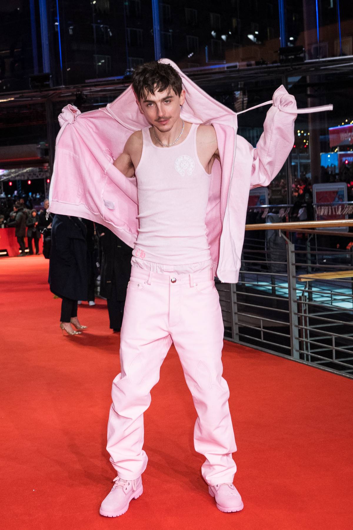 US-French actor Timothee Chalamet poses on the red carpet for the film 'A Complete Unknown' presented as Berlinale Special at the 75th Berlinale, Europe's first major film festival of the year, in Berlin on 14 February 2025.