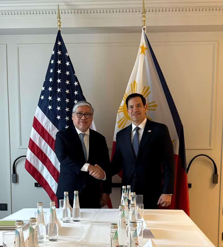 Foreign Affairs Secretary Enrique Manalo meets United States Secretary Marco Rubio for the first time during the Munich Security Conference in Germany on Saturday.