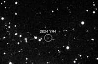 This handout picture provided by NASA on 31 January 2025 shows asteroid 2024 YR4 as observed by the Magdalena Ridge 2.4m telescope at the New Mexico Institute of Technology on 27 January 2025.