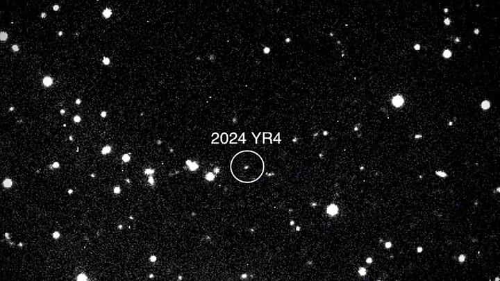 This handout picture provided by NASA on 31 January 2025 shows asteroid 2024 YR4 as observed by the Magdalena Ridge 2.4m telescope at the New Mexico Institute of Technology on 27 January 2025.