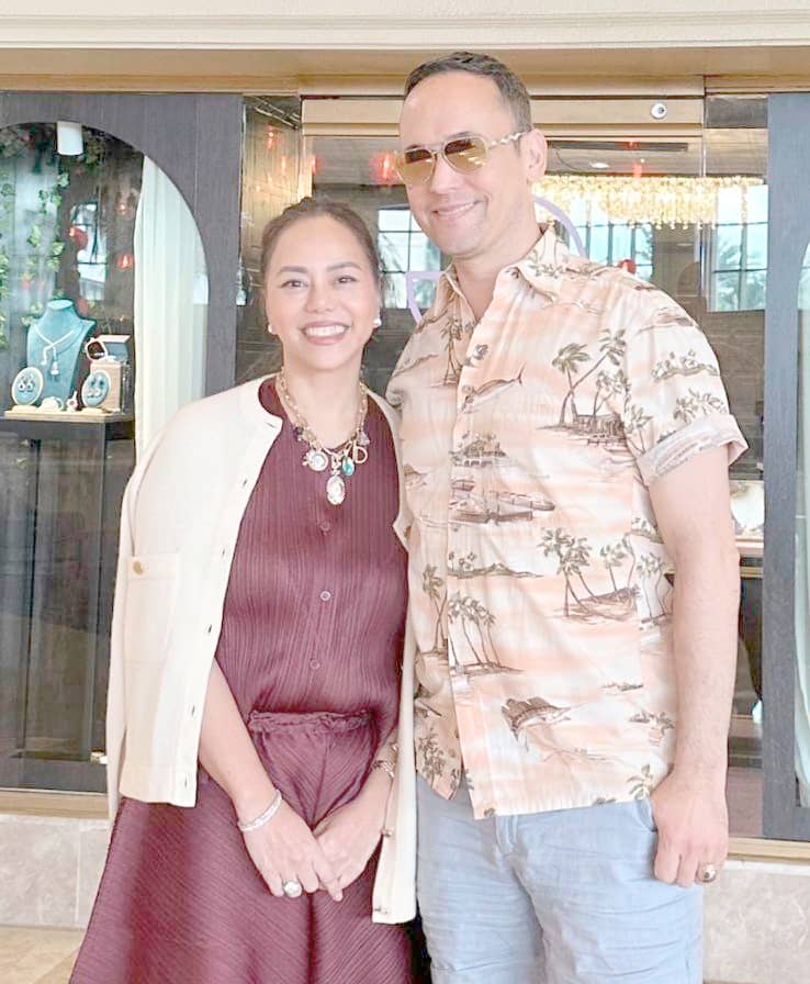Jewelry designers Janina Dizon and John Paul Pietrus.