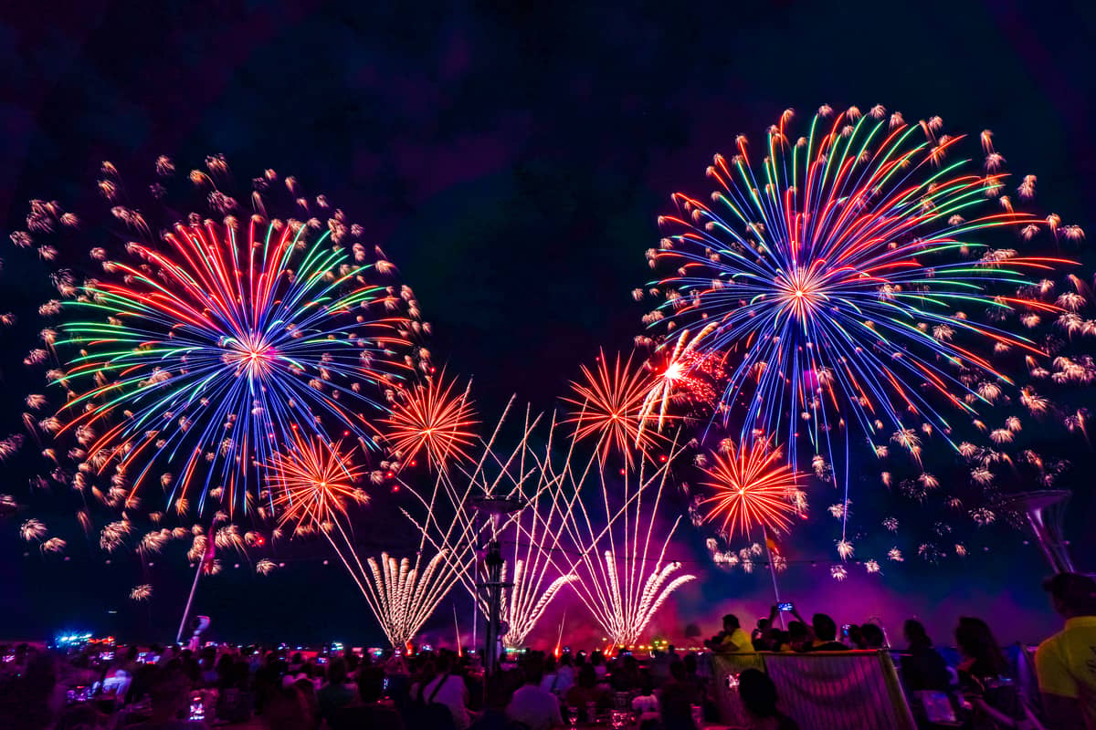 SM Mall of Asia celebrates Valentine's Day with a breathtaking pyromusical spectacle, filling the skies with light and hearts with love.