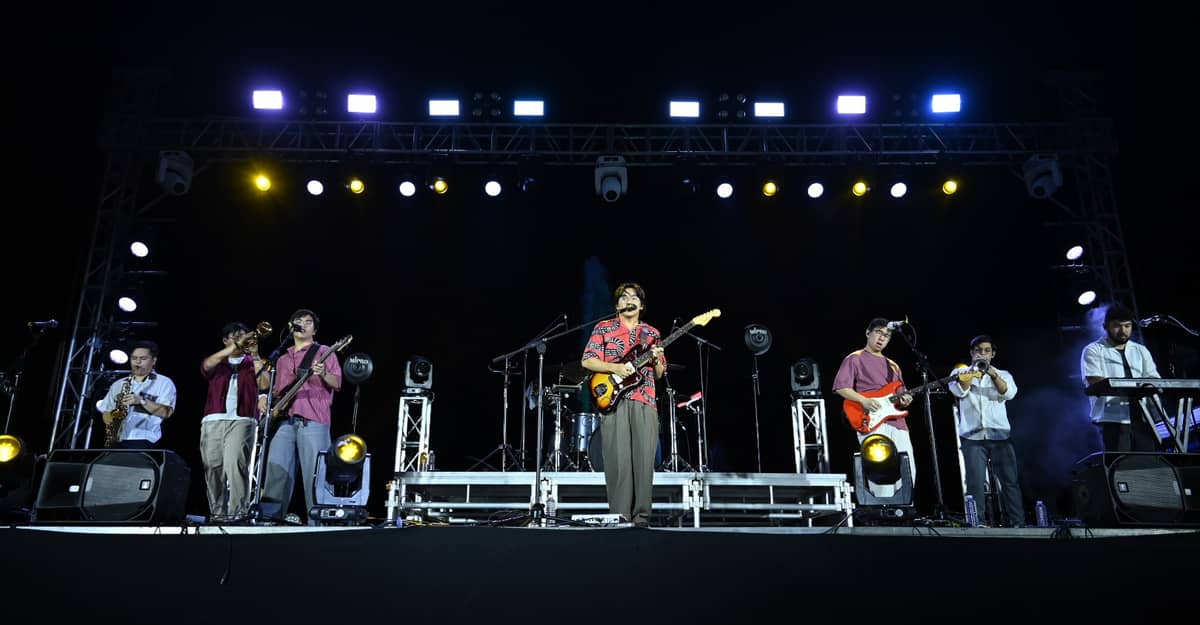 Filipino rock band Lola Amour ignites the stage with an electrifying performance.