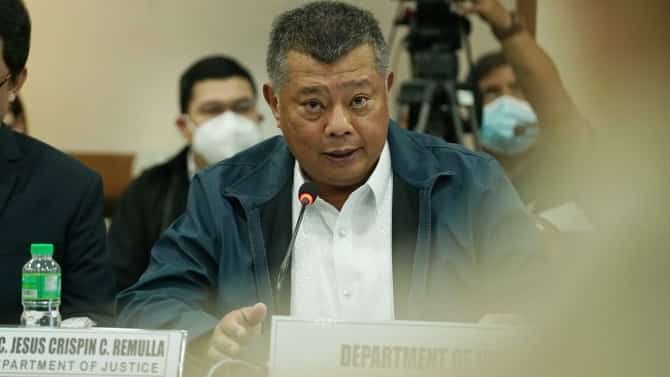 Justice Secretary Jesus Crispin “Boying” Remulla