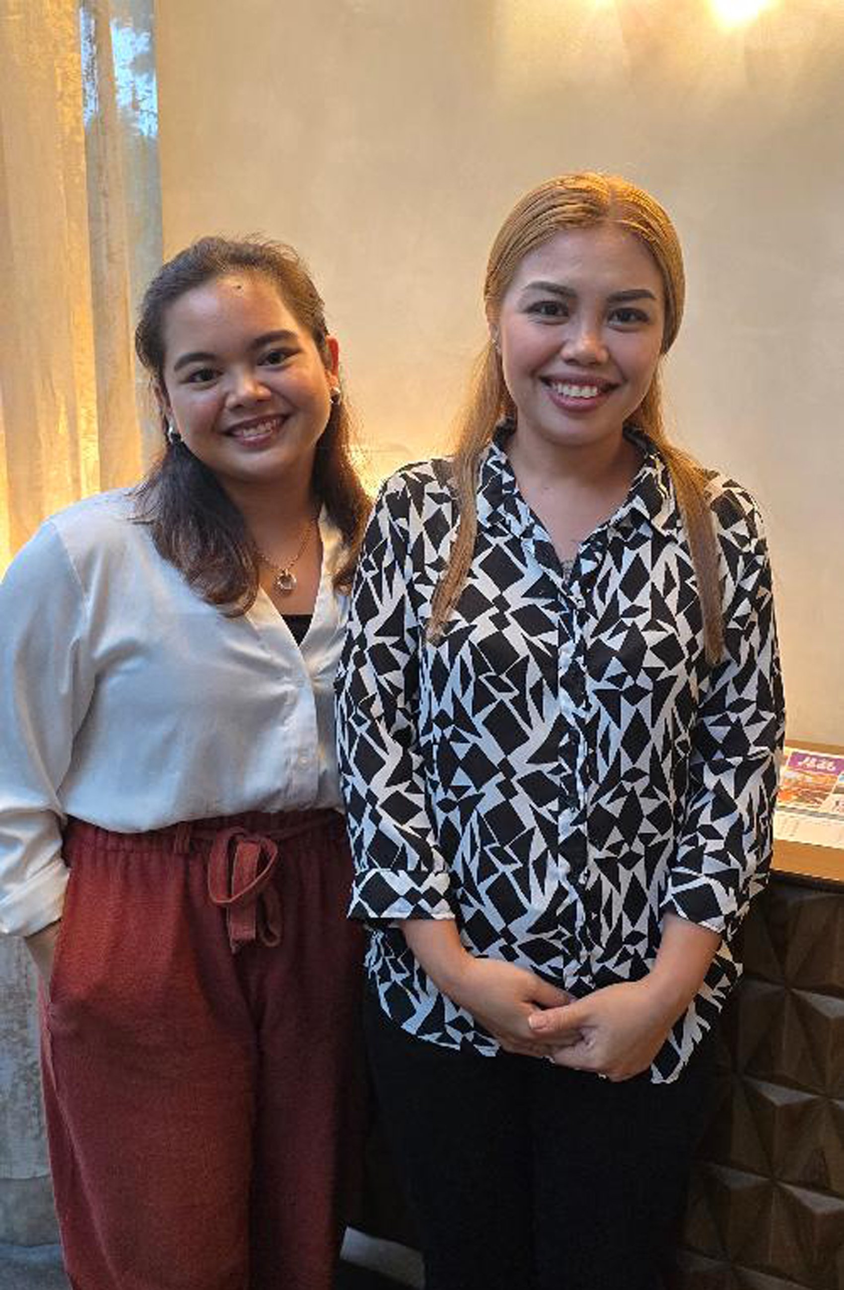Christa Ramos, marketing executive, and Trina Durano, operations manager.