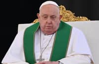 Pope Francis celebrates the mass for the Jubilee of the Armed Forces at St. Peter's square in the Vatican on 9 February 2025. The Vatican on 18 February 2025 cancelled two of Pope Francis's events at the weekend as the 88-year-old continues to receive hospital treatment for bronchitis.