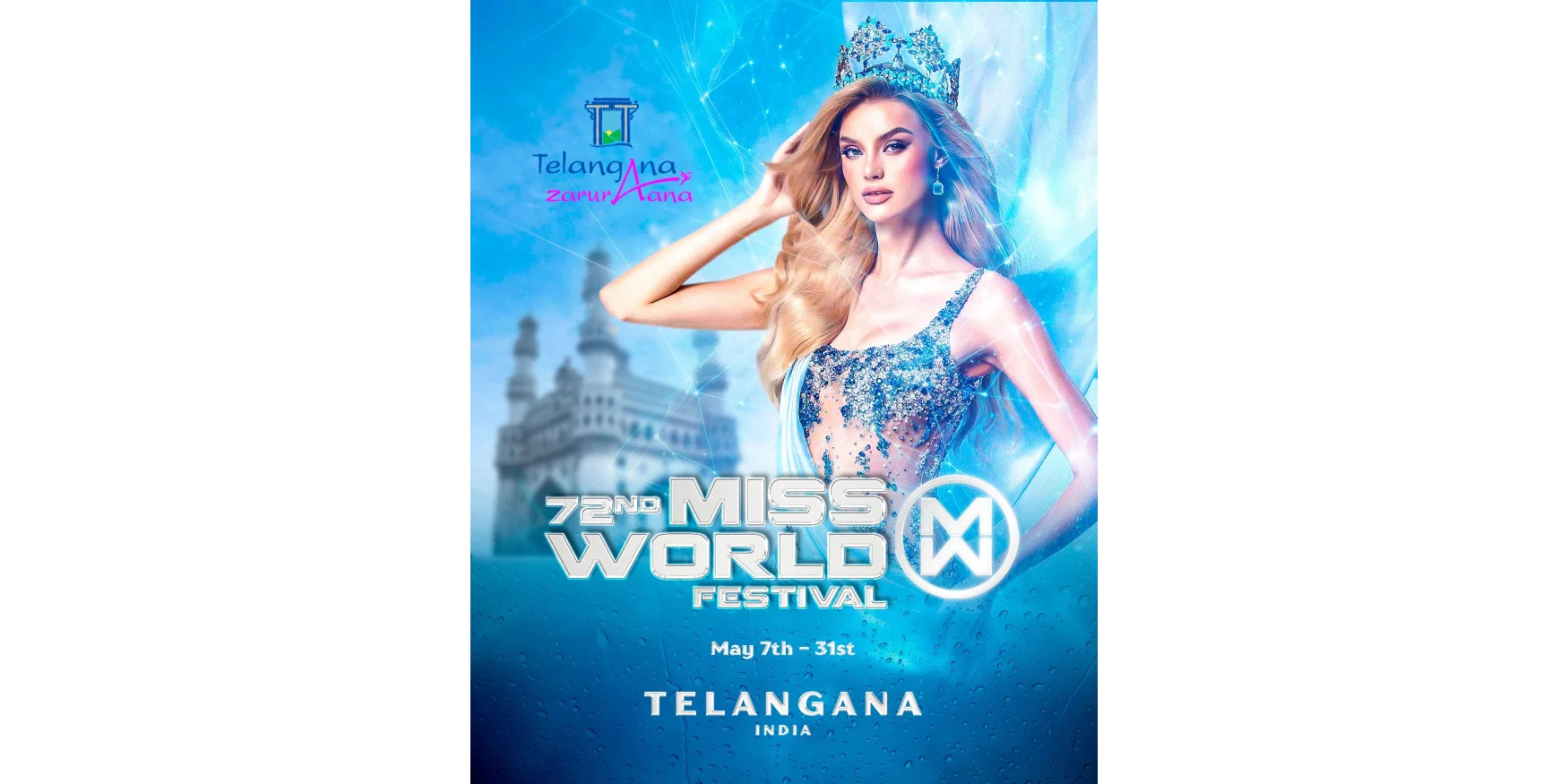 Poster for the Miss World 2025 in Telangana, India