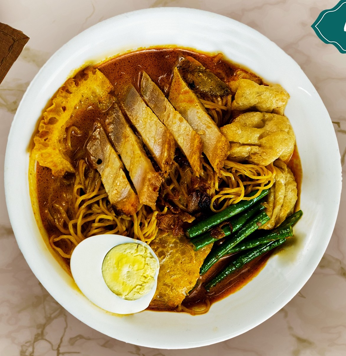 Curry with roasted pork