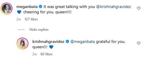 Miss World 2013 Megan Young and Krishnah Gravidez exchange of message on social media