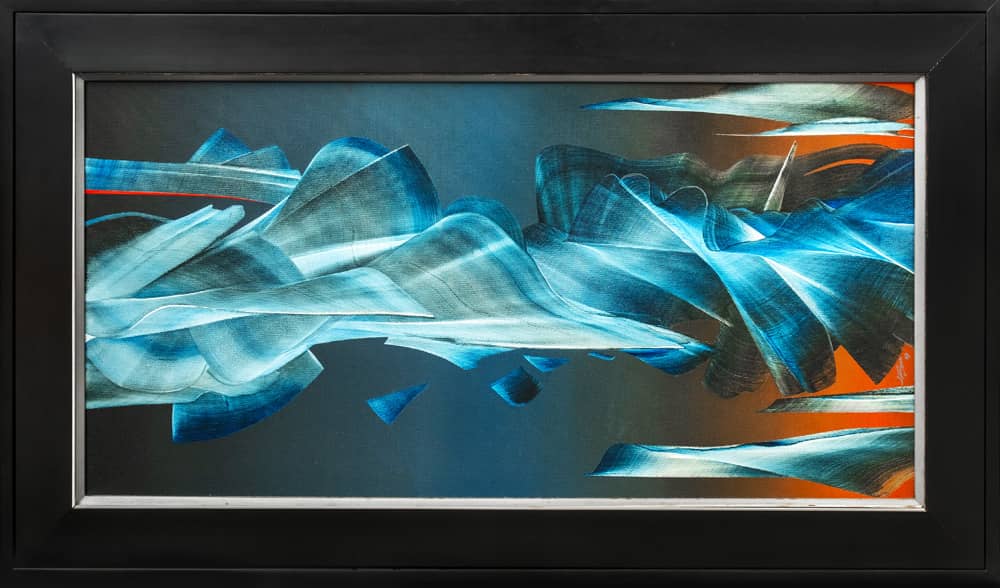 Justin Nuyda (1944-2022) ‘Mindscape Series,’ signed and dated 2009 (side),
oil on canvas, 48” x 24” (122 cm x 61 cm).