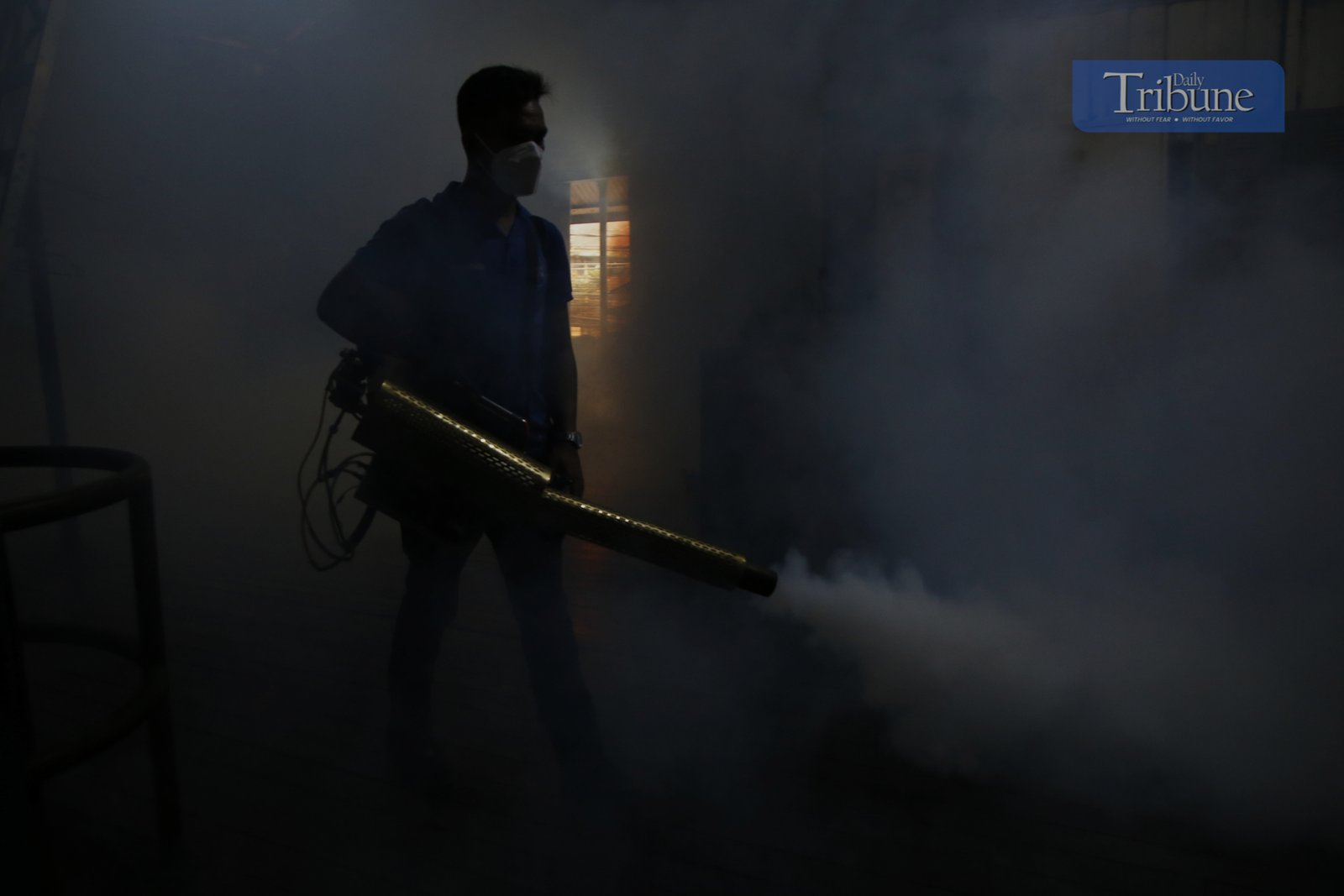 Manila City's Disaster Risk Reduction Office conducts fogging operations in Barangay 390 on 20 February 2025 as dengue cases rise, with Quezon City declaring an outbreak.