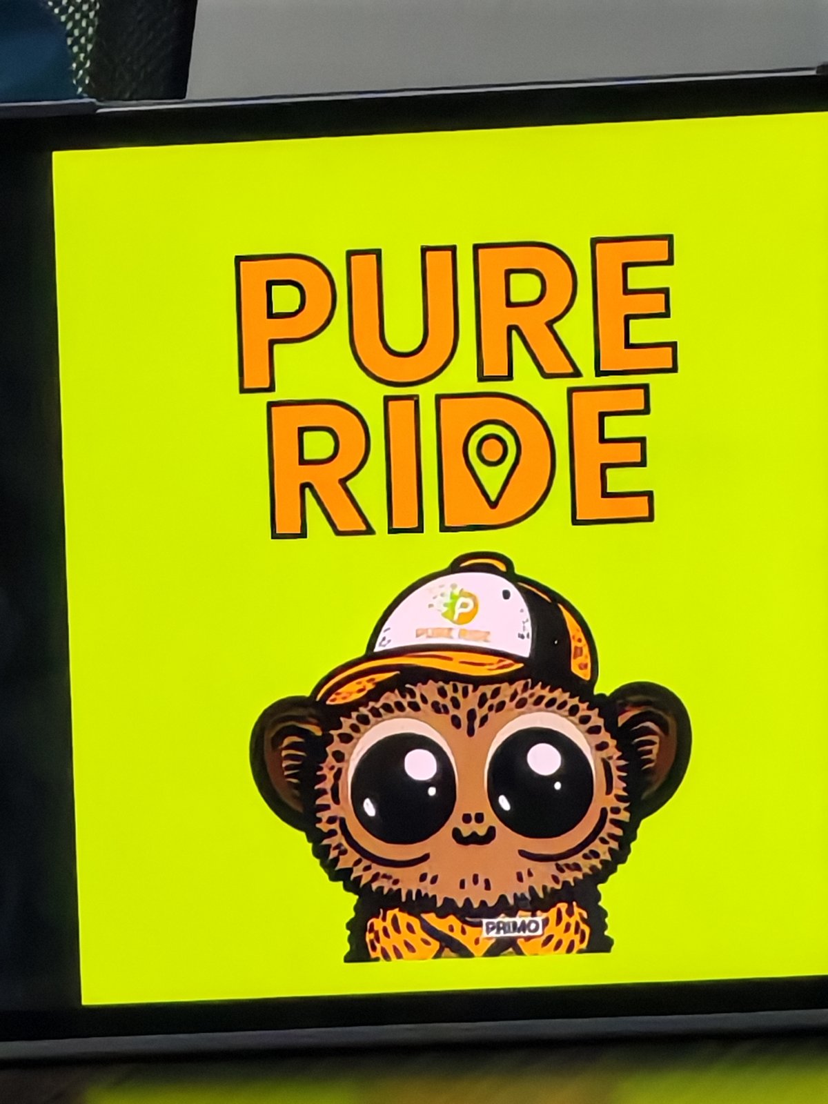 Pure Ride’s mascot adds a fun and friendly touch to the new ride-hailing app.