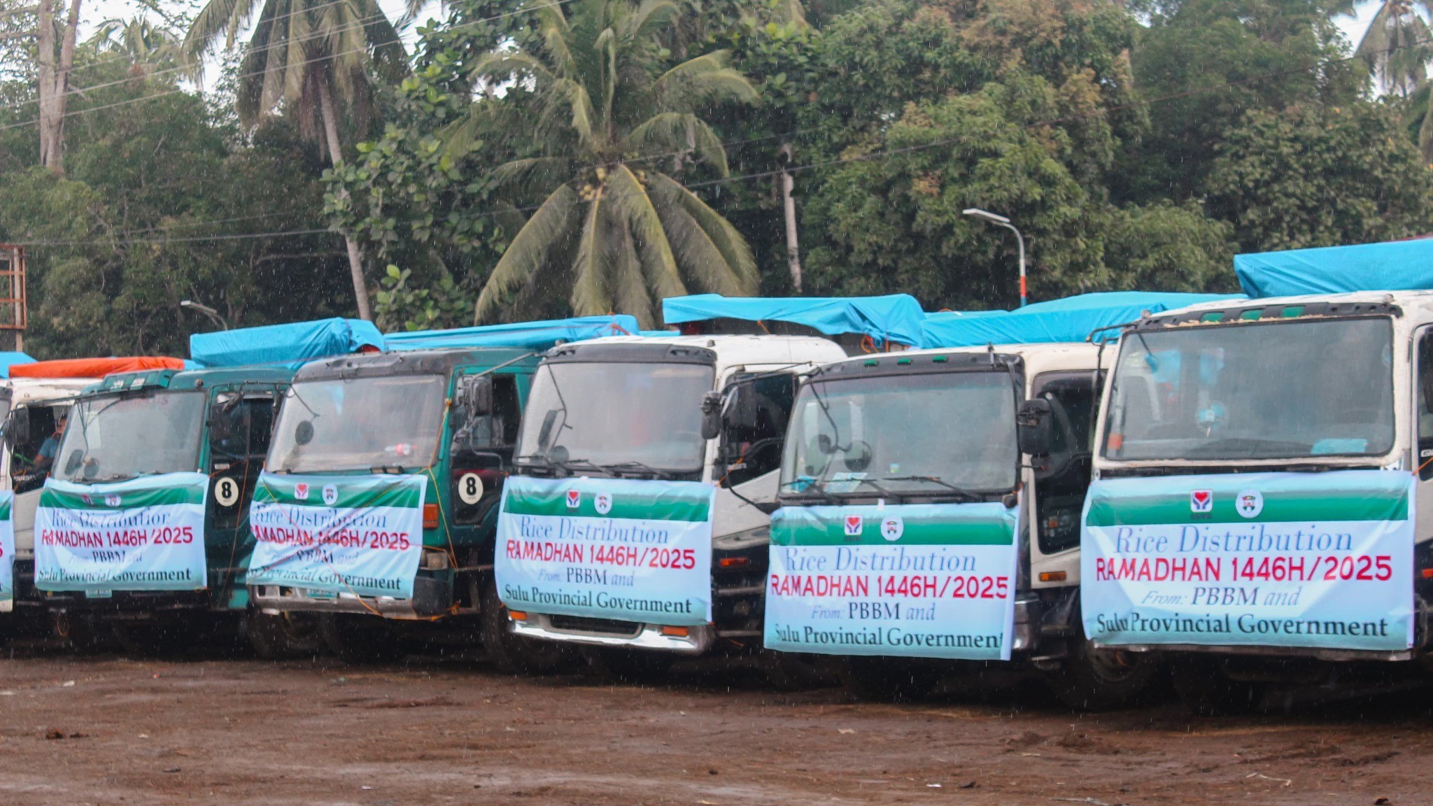 Sulu families get 1,500 sacks of rice