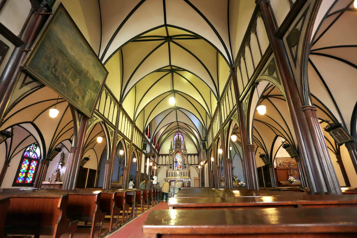 Oura church interior.