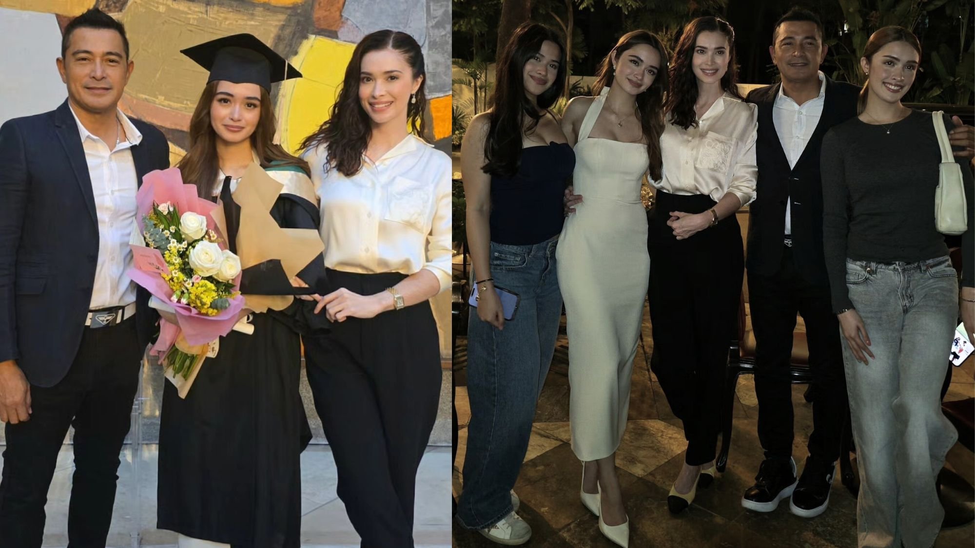 Sunshine Cruz, Cesar Montano reunite to celebrate daughter's college graduation
