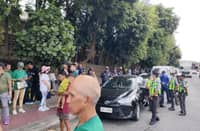 Participants of God Save the Philippines peace rally were denied access to the EDSA People Power monument.