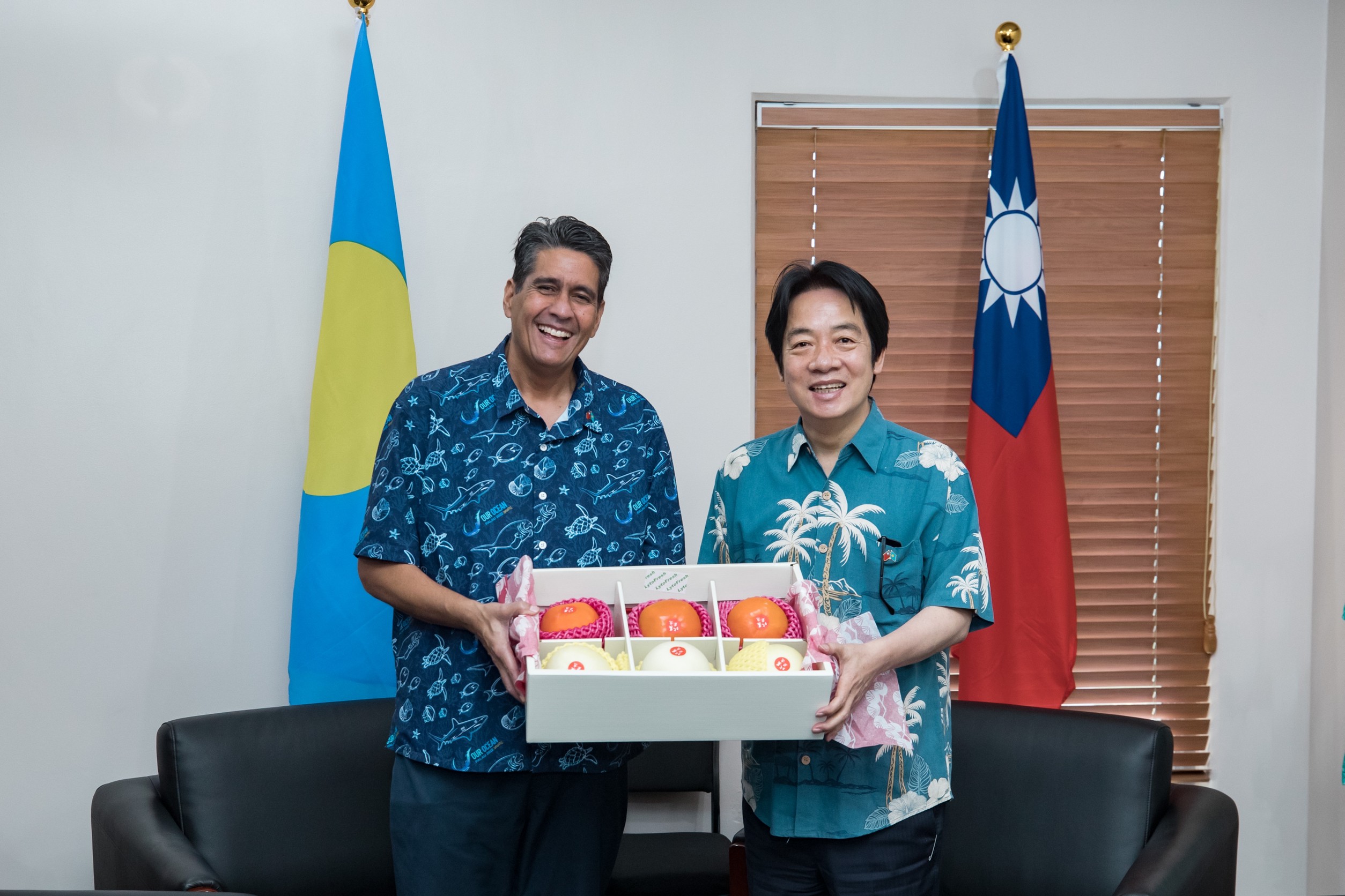 President Surangel S. Whipps Jr. of Palau met with Taiwan President Lai Ching-te (then vice president) in 2022