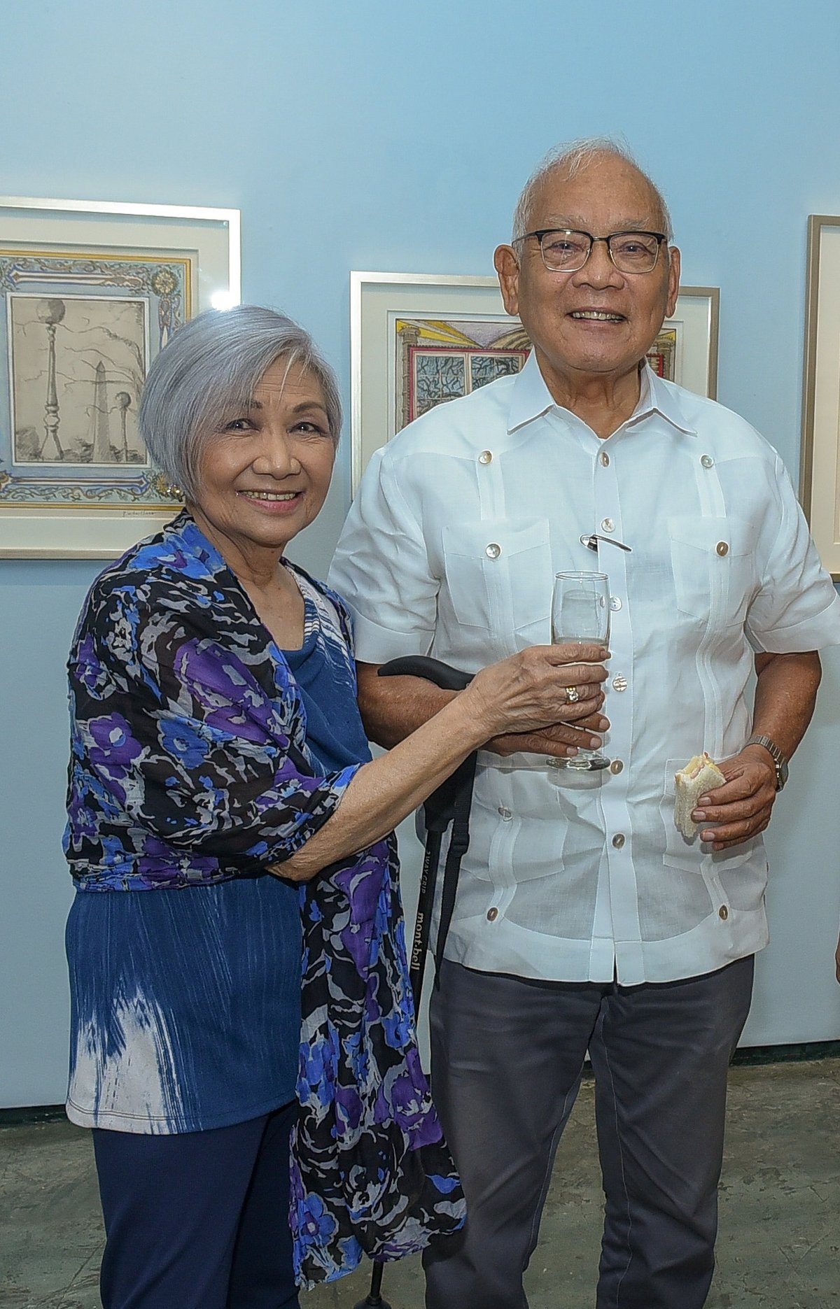 Phyllis Zaballero with Cultural Center of the Philippines chairman Jaime Laya.