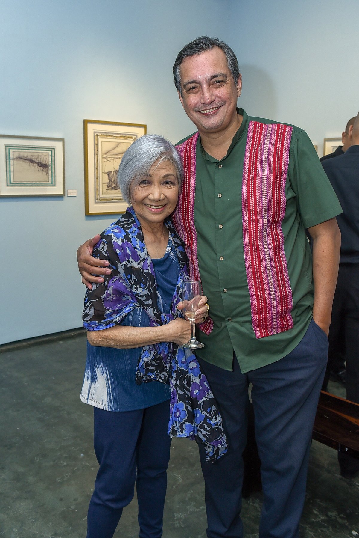 Phyllis Zaballero with National Museum of the Philippines director Jeremy Barns.